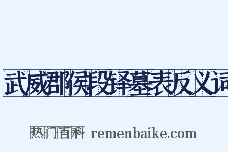 武威郡侯段铎墓表反义词是什么意思的图片
